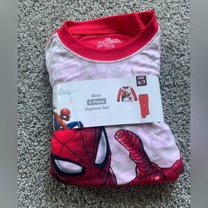 New Spider Man fleece pajama set size 6/7